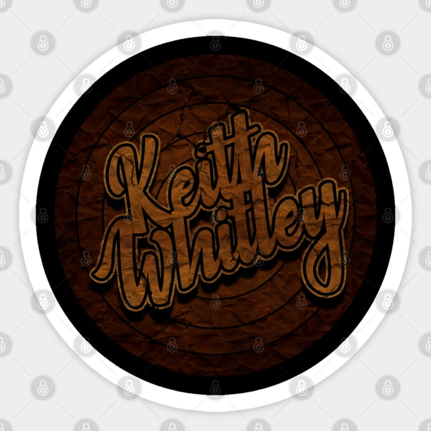 Circle Retro Keith Whitley Sticker by Electric Tone